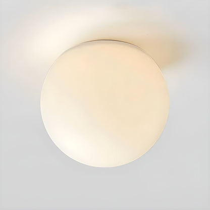 Modern White Globe Ceiling Light Flush Mount Fixture | Lunera