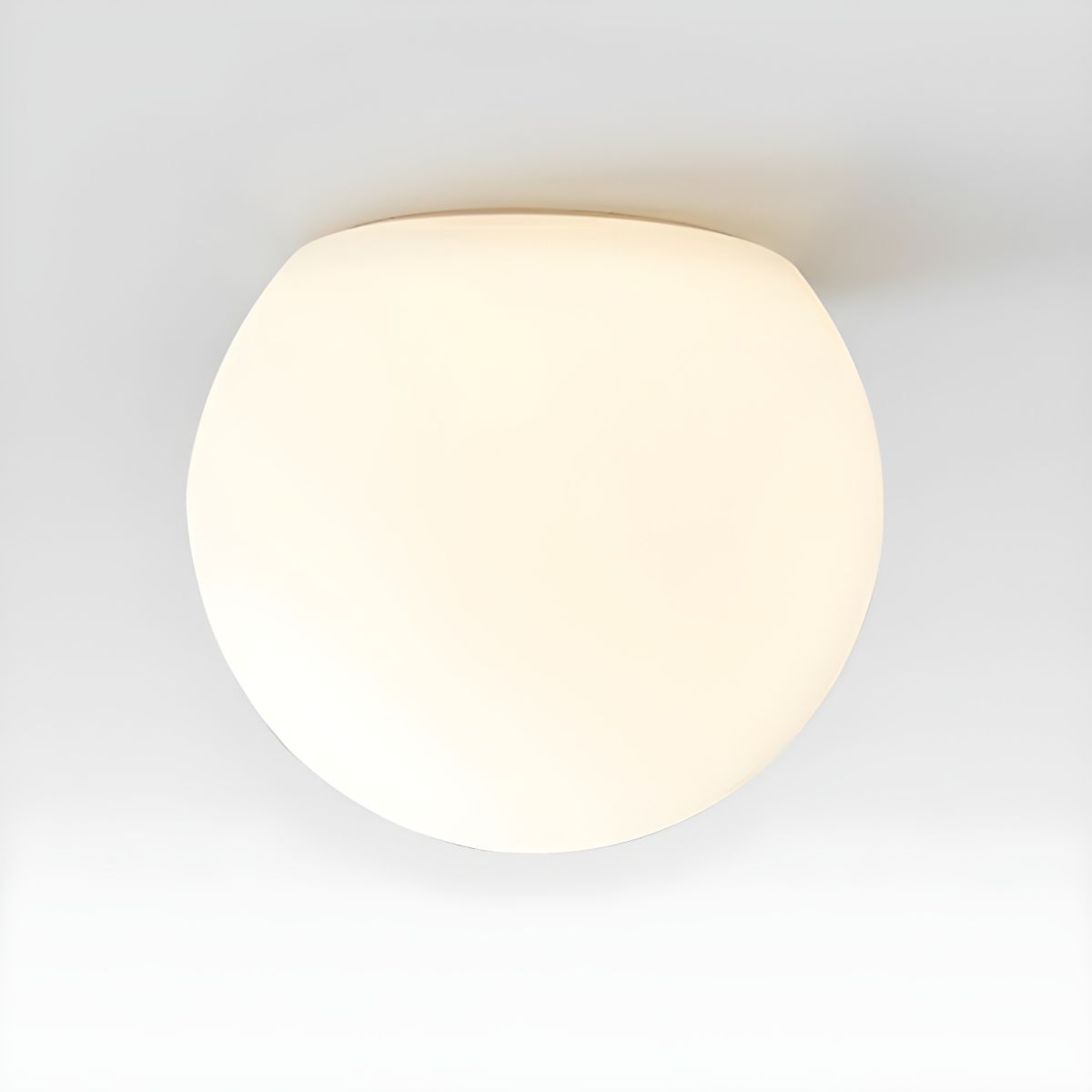 Modern White Globe Ceiling Light Flush Mount Fixture | Lunera