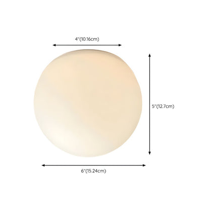 Modern White Globe Ceiling Light Flush Mount Fixture | Lunera