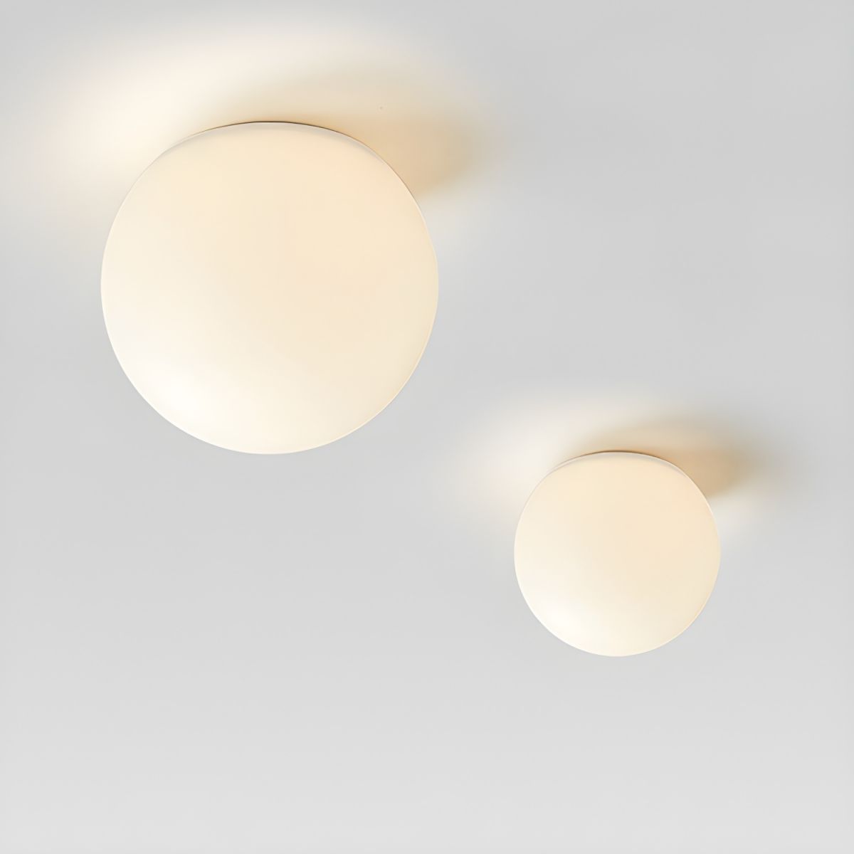 Modern White Globe Ceiling Light Flush Mount Fixture | Lunera