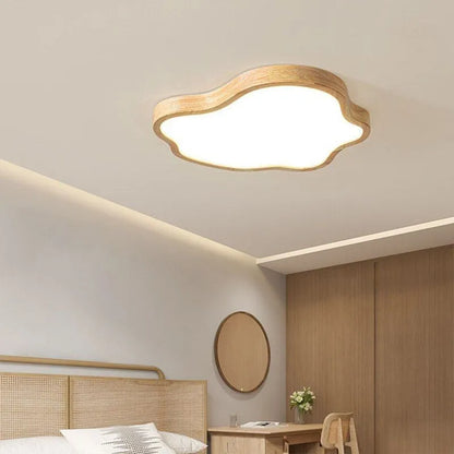 Modern Wood Finish Ceiling Light for Home Spaces | Lumvora