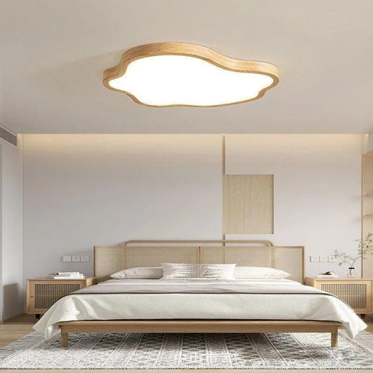 Modern Wood Finish Ceiling Light for Home Spaces | Lumvora
