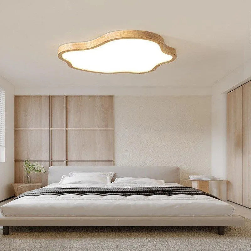 Modern Wood Finish Ceiling Light for Home Spaces | Lumvora
