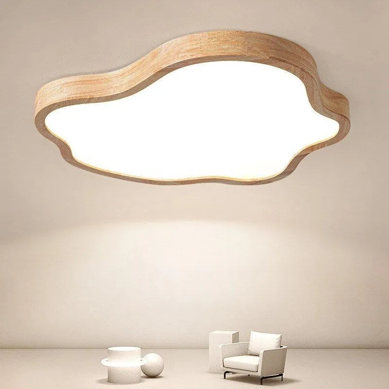 Modern Wood Finish Ceiling Light for Home Spaces | Lumvora
