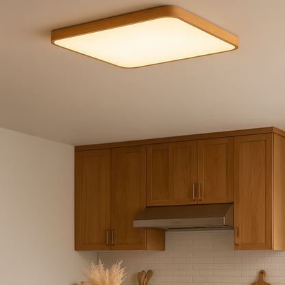 Modern Wood Frame Ceiling Lamp with Sleek Design | Jarnix