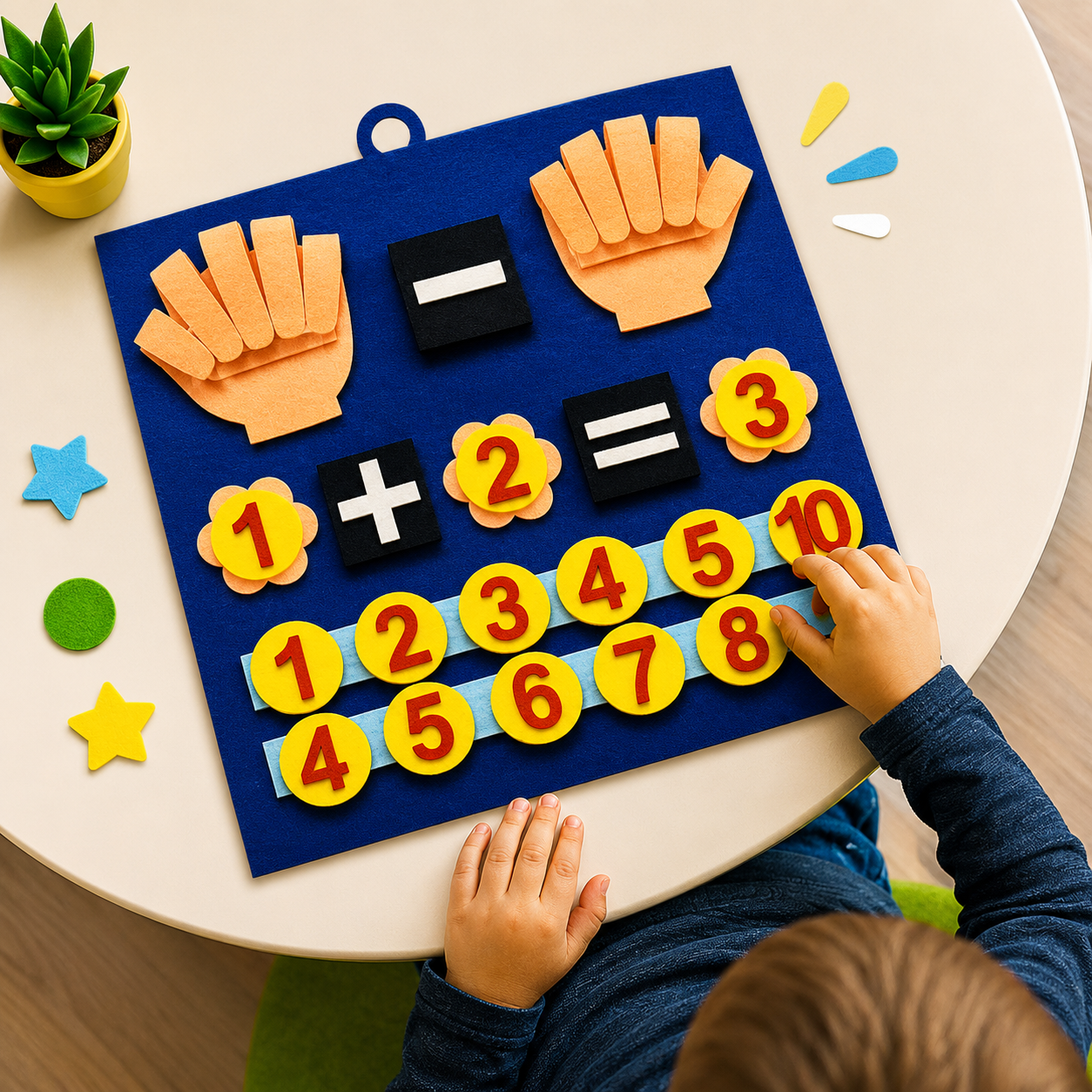 Montessori Toy Felt Counting Board Math Set for Kids | Arvella