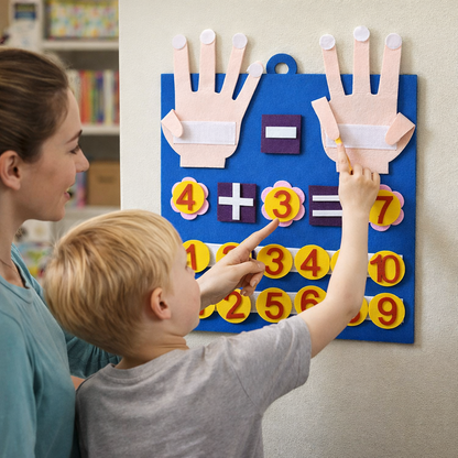 Montessori Toy Felt Counting Board Math Set for Kids | Arvella