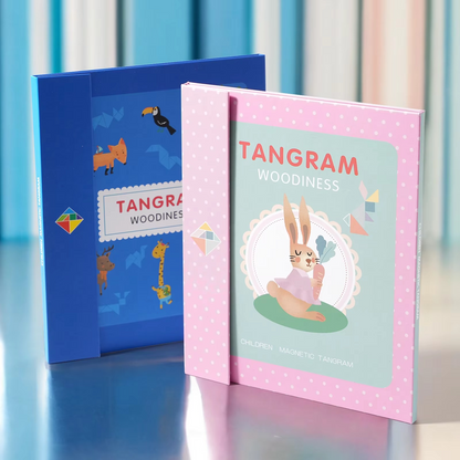 Montessori Toy Magnetic Tangram Puzzle Foldable Book Set | Brinova