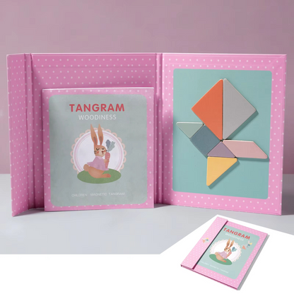 Montessori Toy Magnetic Tangram Puzzle Foldable Book Set | Brinova
