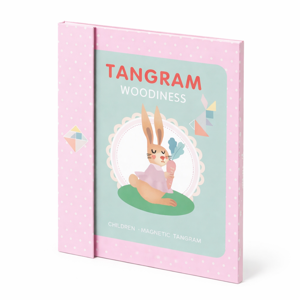 Montessori Toy Magnetic Tangram Puzzle Foldable Book Set | Brinova
