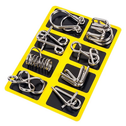 Montessori Toy Metal Wire Puzzle Set Eight Piece Game | Kelvoro
