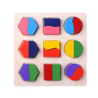 Montessori Toy Wooden Shape Sorting Puzzle for Kids Play | Norveta