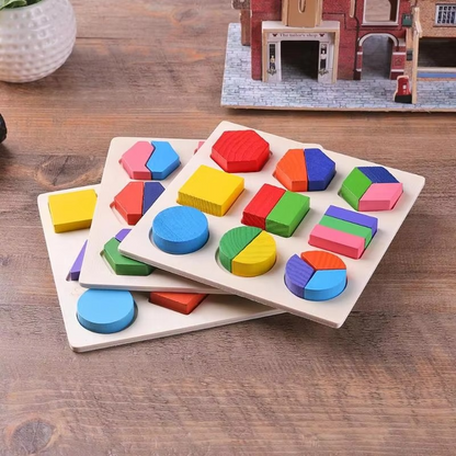 Montessori Toy Wooden Shape Sorting Puzzle for Kids Play | Norveta