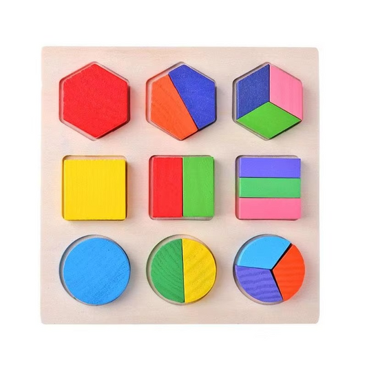Montessori Toy Wooden Shape Sorting Puzzle for Kids Play | Norveta
