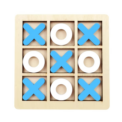 Montessori Wooden Tic Tac Toe Board Game for Kids Play | Melvian