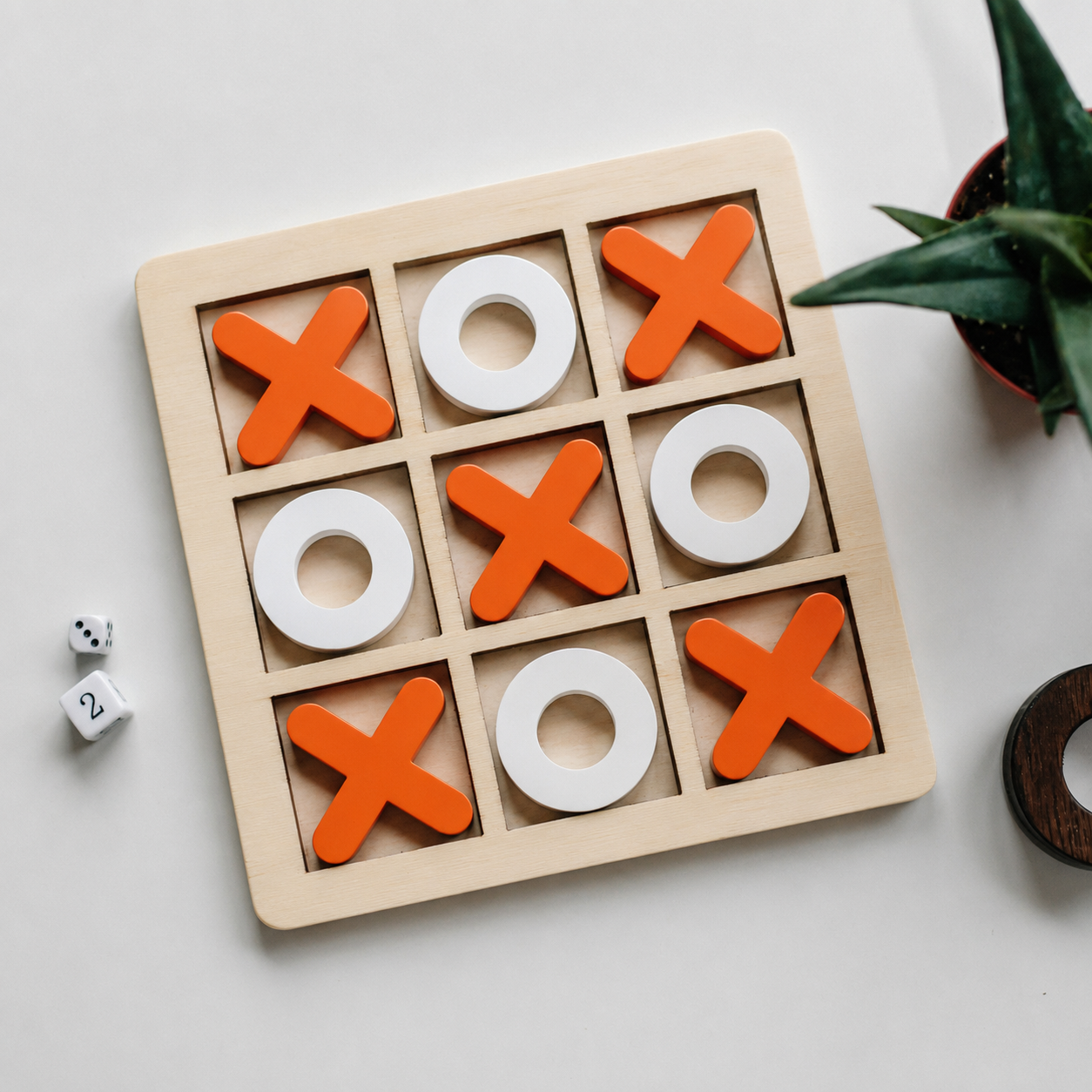 Montessori Wooden Tic Tac Toe Board Game for Kids Play | Melvian