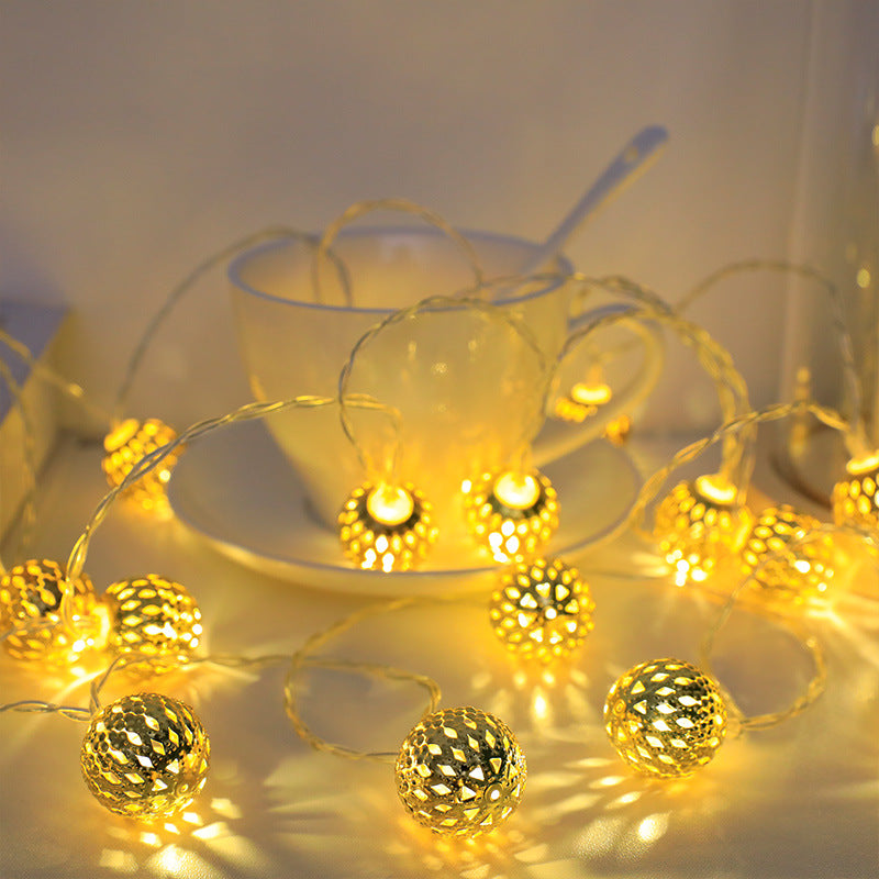 Moroccan Orb LED String Lights Battery Solar USB | Orbiva