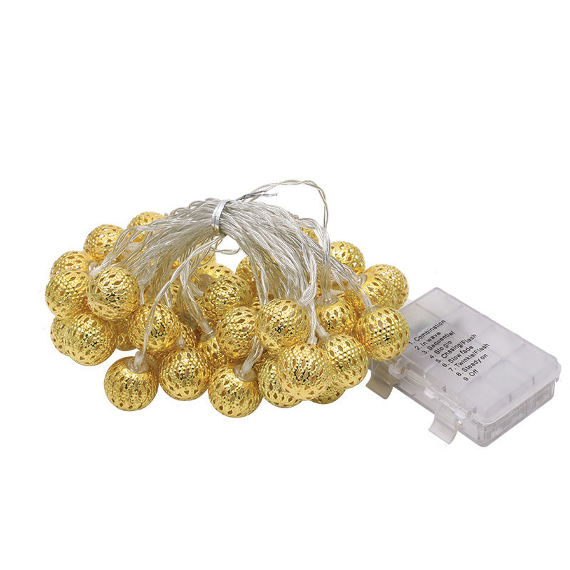 Moroccan Orb LED String Lights Battery Solar USB | Orbiva