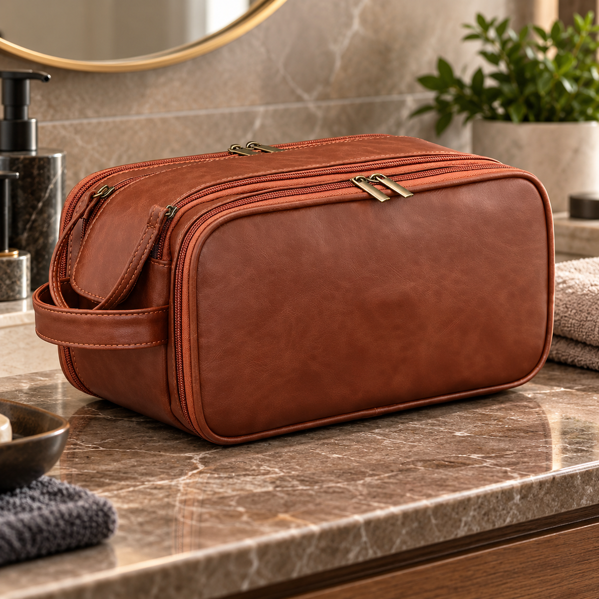 Multi-Compartment Travel Toiletry Bag