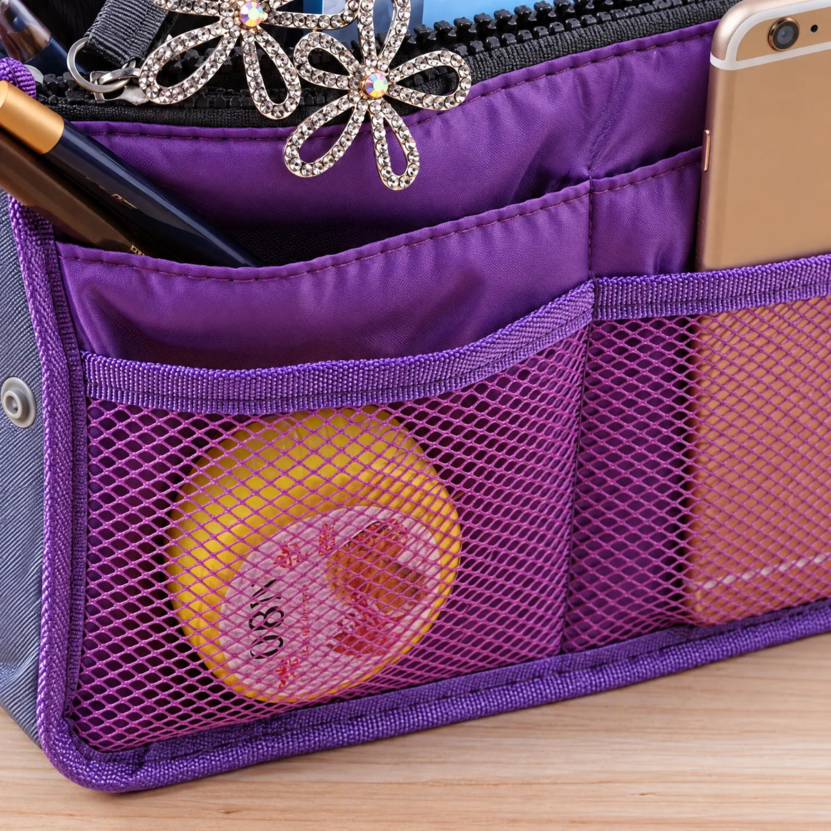 Multi-Pocket Handbag Organizer Insert