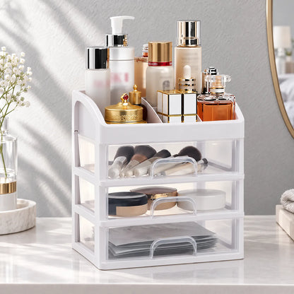 Multi-Tier Makeup Organizer with Drawers and Compartments