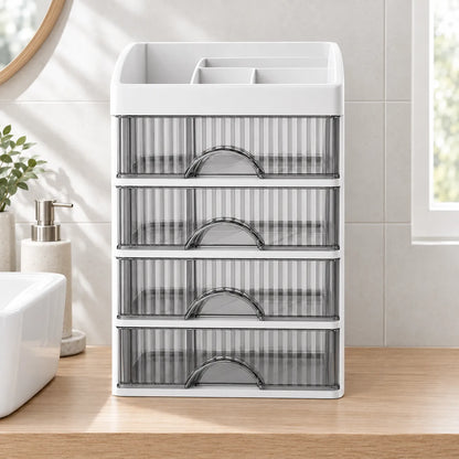 Multi-Tier Makeup Organizer with Drawers for Bathroom