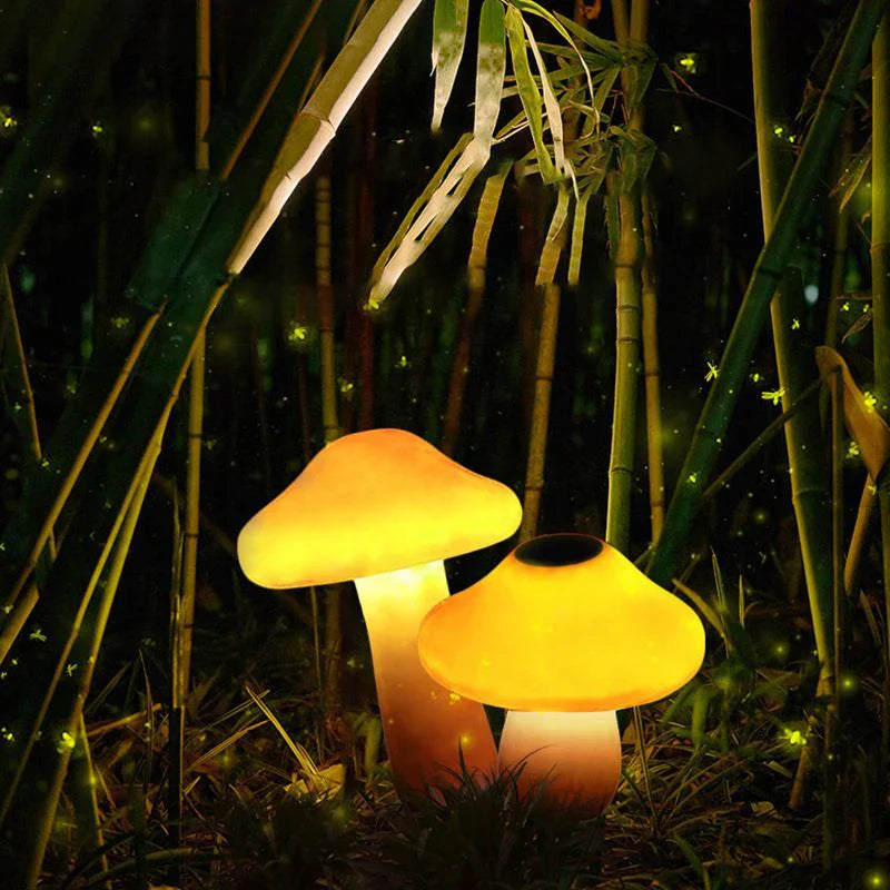 Mushroom Shape Resin Outdoor Garden Ground Light | Terralo