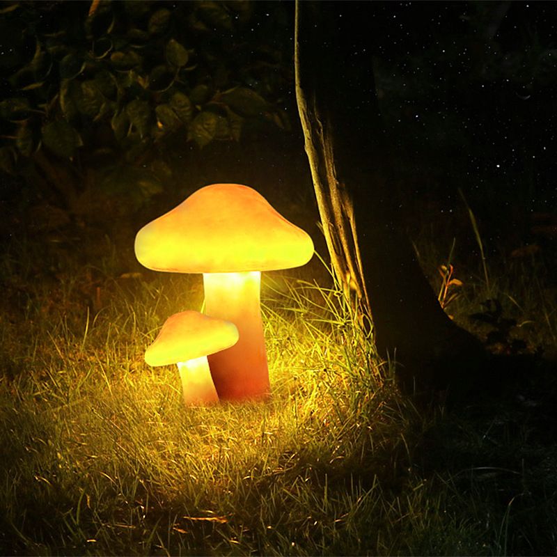 Mushroom Shape Resin Outdoor Garden Ground Light | Terralo