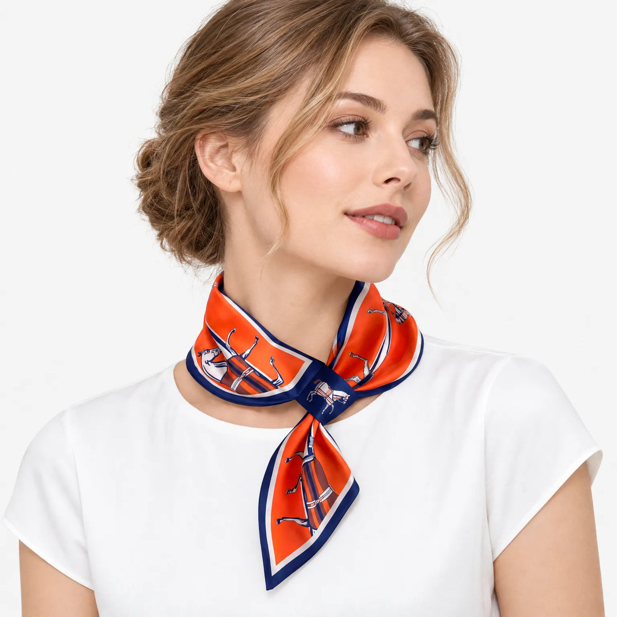 Narrow Printed Neck Scarf