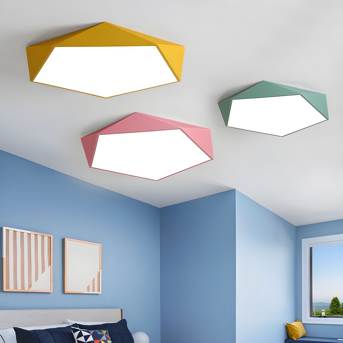 Nordic Acrylic LED Flush Mount Ceiling Light Fixture | Lumivra