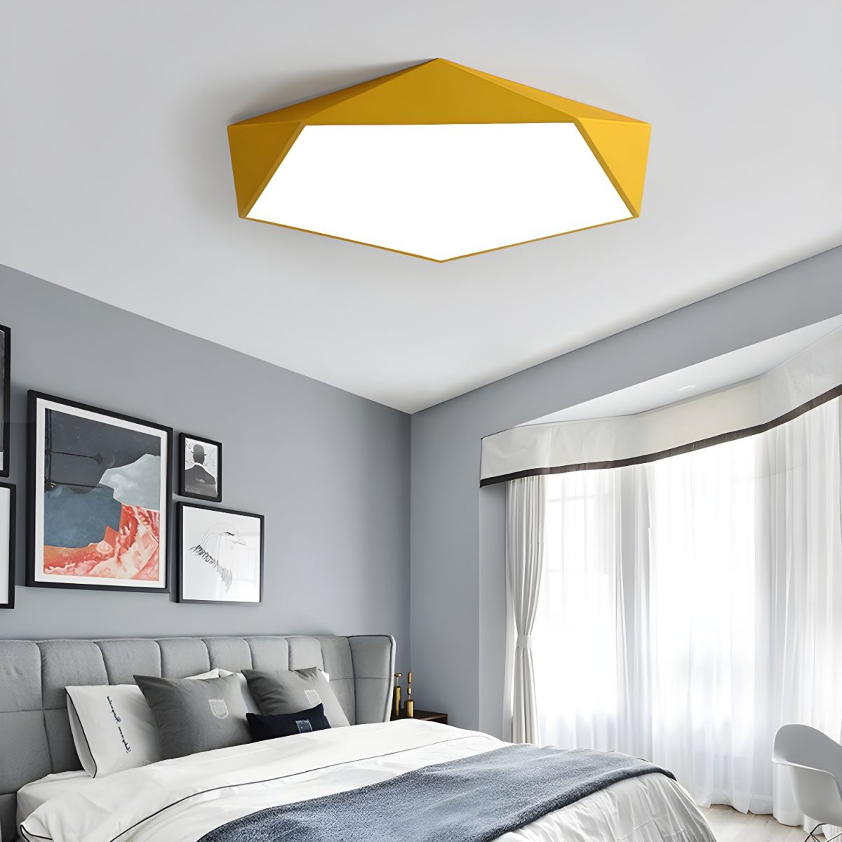 Nordic Acrylic LED Flush Mount Ceiling Light Fixture | Lumivra