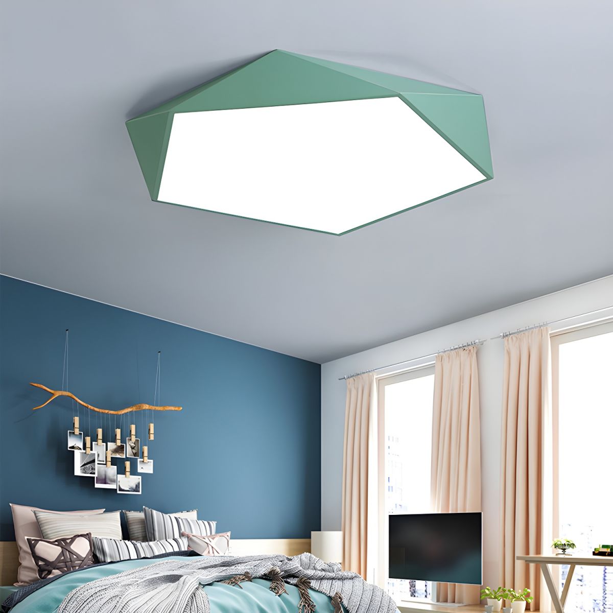Nordic Acrylic LED Flush Mount Ceiling Light Fixture | Lumivra