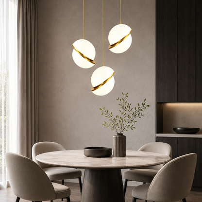 Nordic Acrylic Sphere Pendant Light for Dining Areas | Quorexa