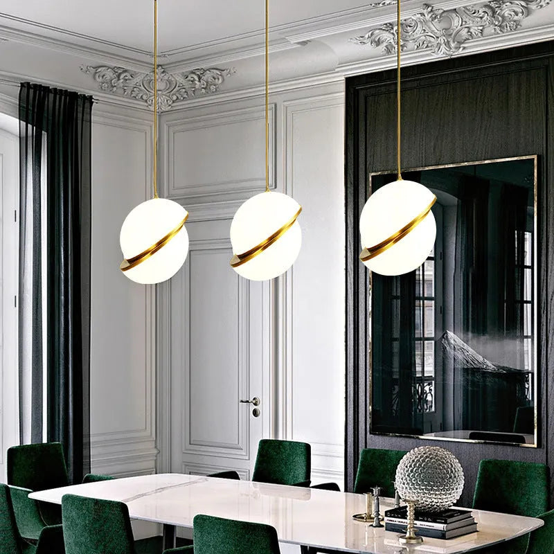 Nordic Acrylic Sphere Pendant Light for Dining Areas | Quorexa