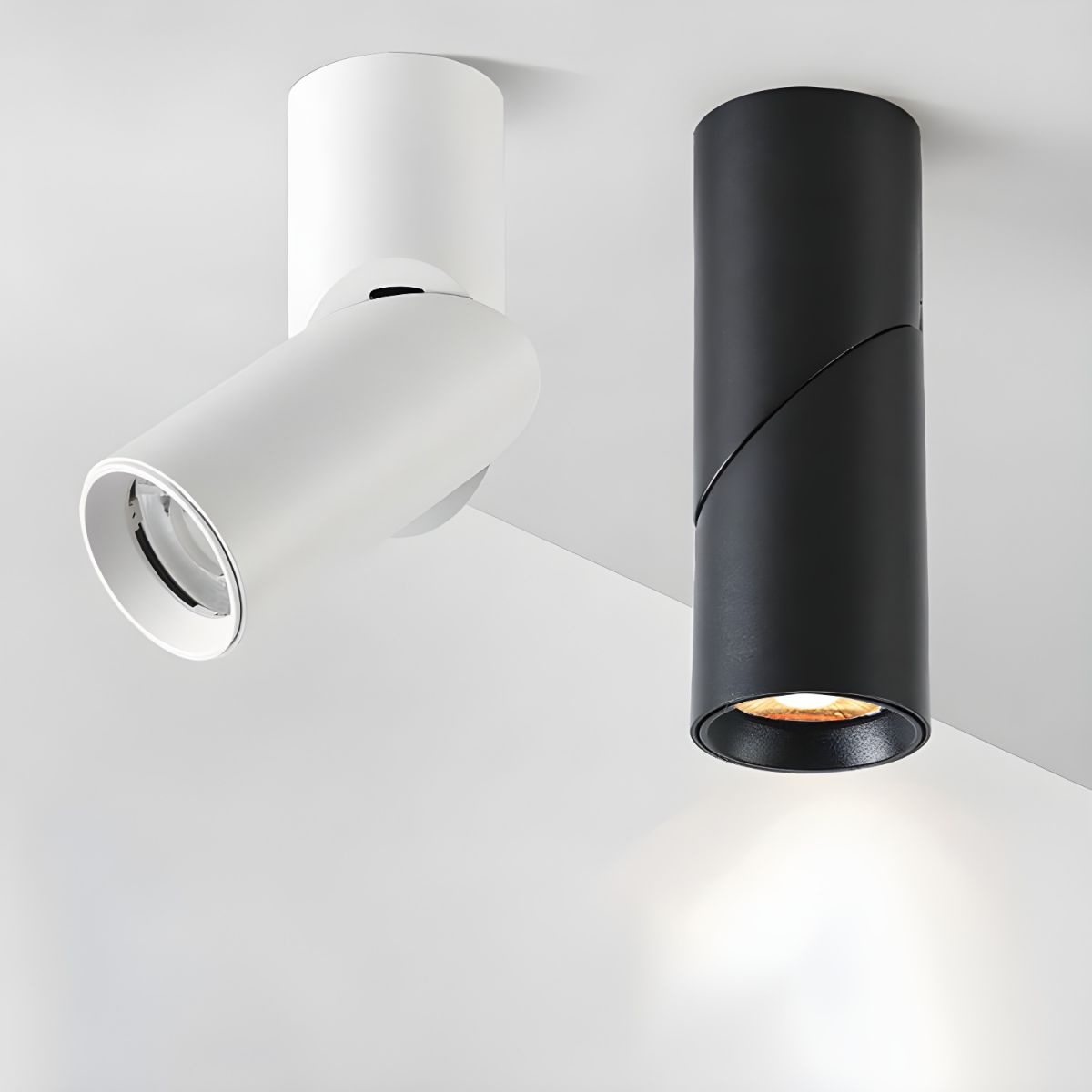 Nordic Aluminium Cylinder Flush Mount Ceiling Light | Corvyn
