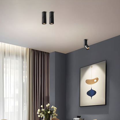 Nordic Aluminium Cylinder Flush Mount Ceiling Light | Corvyn