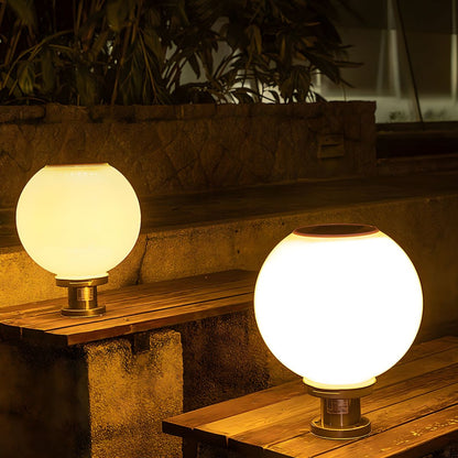 Nordic Ball Solar Outdoor Garden Pillar Light | Solvren