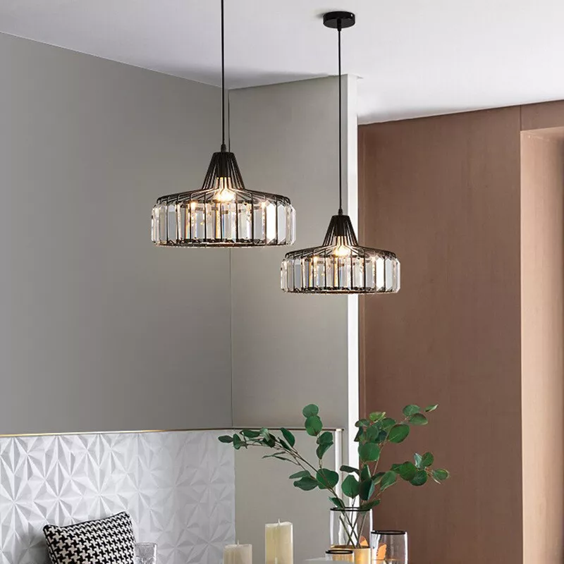 Nordic Black Crystal Pendant Light for Modern Interiors | Avelique
