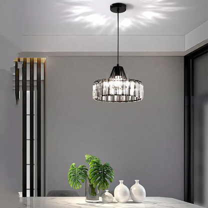 Nordic Black Crystal Pendant Light for Modern Interiors | Avelique