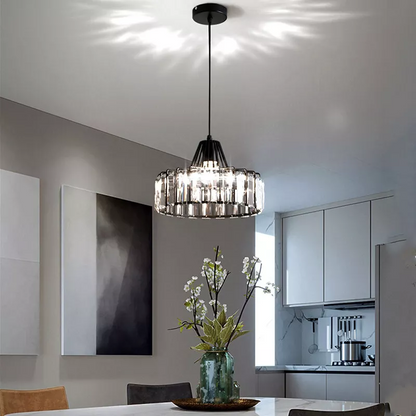 Nordic Black Crystal Pendant Light for Modern Interiors | Avelique