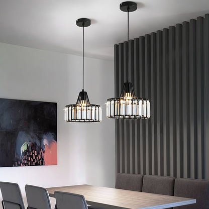 Nordic Black Crystal Pendant Light for Modern Interiors | Avelique