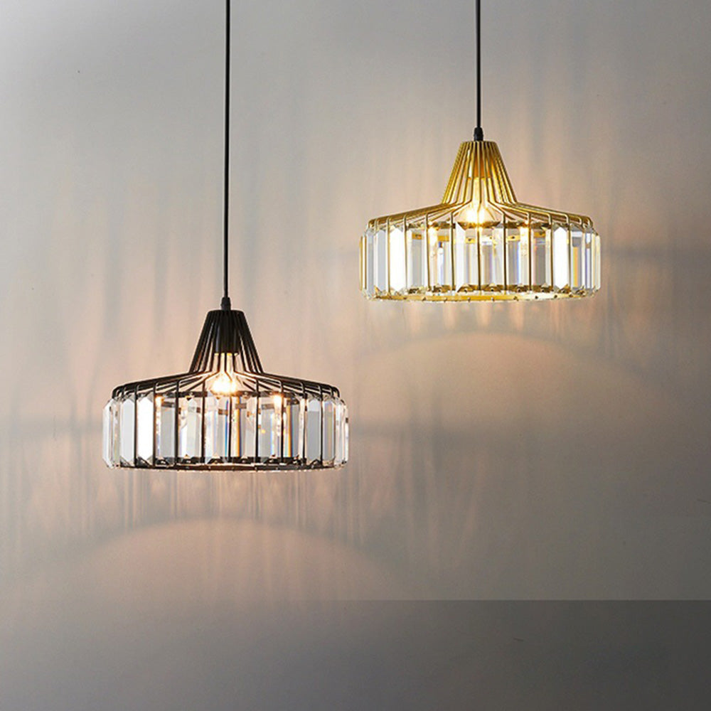 Nordic Black Crystal Pendant Light for Modern Interiors | Avelique