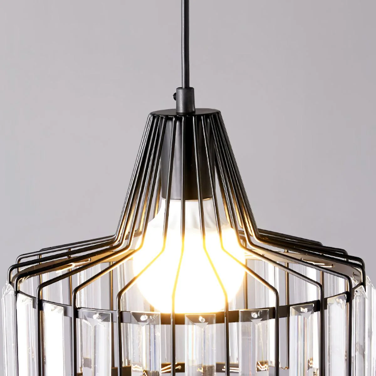 Nordic Black Crystal Pendant Light for Modern Interiors | Avelique
