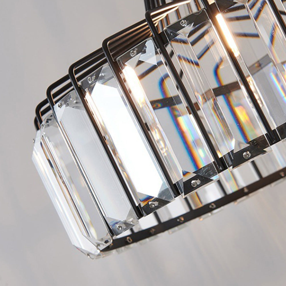 Nordic Black Crystal Pendant Light for Modern Interiors | Avelique