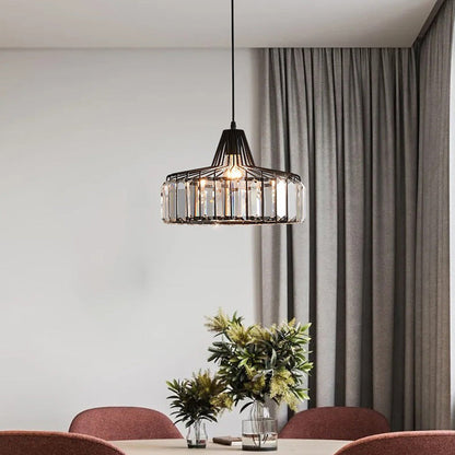 Nordic Black Crystal Pendant Light for Modern Interiors | Avelique