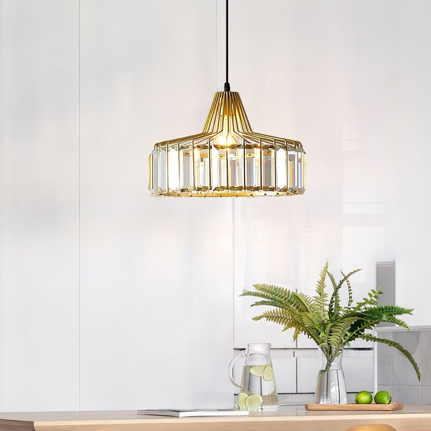 Nordic Black Crystal Pendant Light for Modern Interiors | Avelique