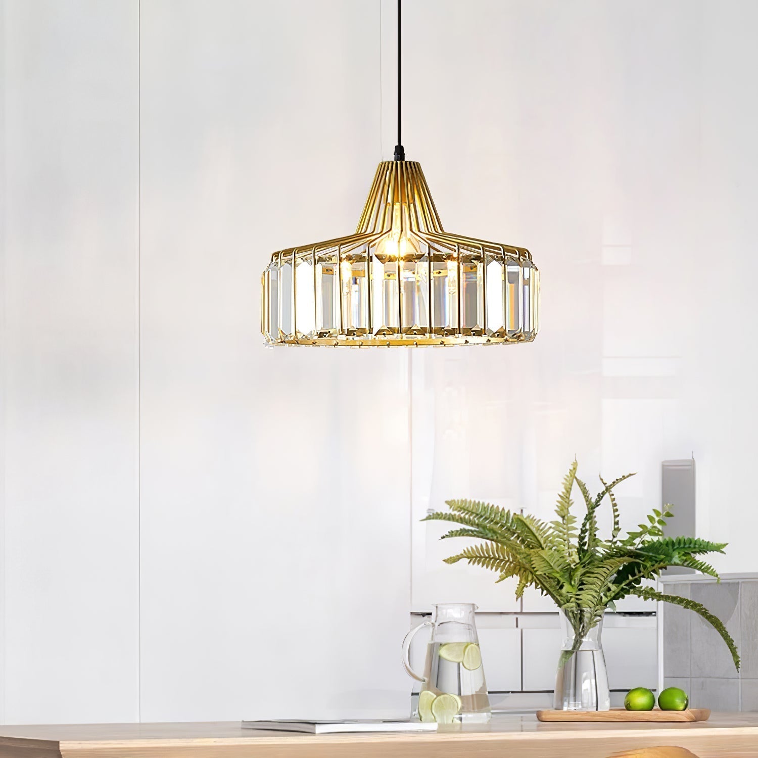 Nordic Black Crystal Pendant Light for Modern Interiors | Avelique