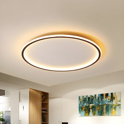 Dimmable Nordic LED Black Flush Mount Ceiling Light | Nolvix
