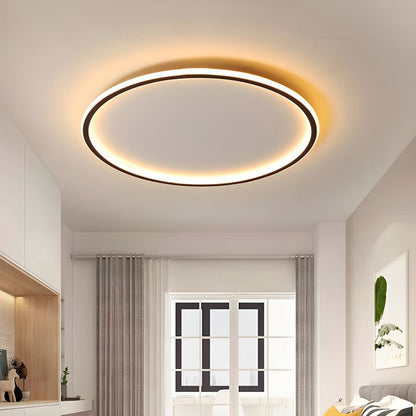 Dimmable Nordic LED Black Flush Mount Ceiling Light | Nolvix