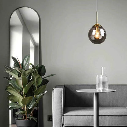 Nordic Clear Glass Pendant Light for Kitchen Island | Aurelix